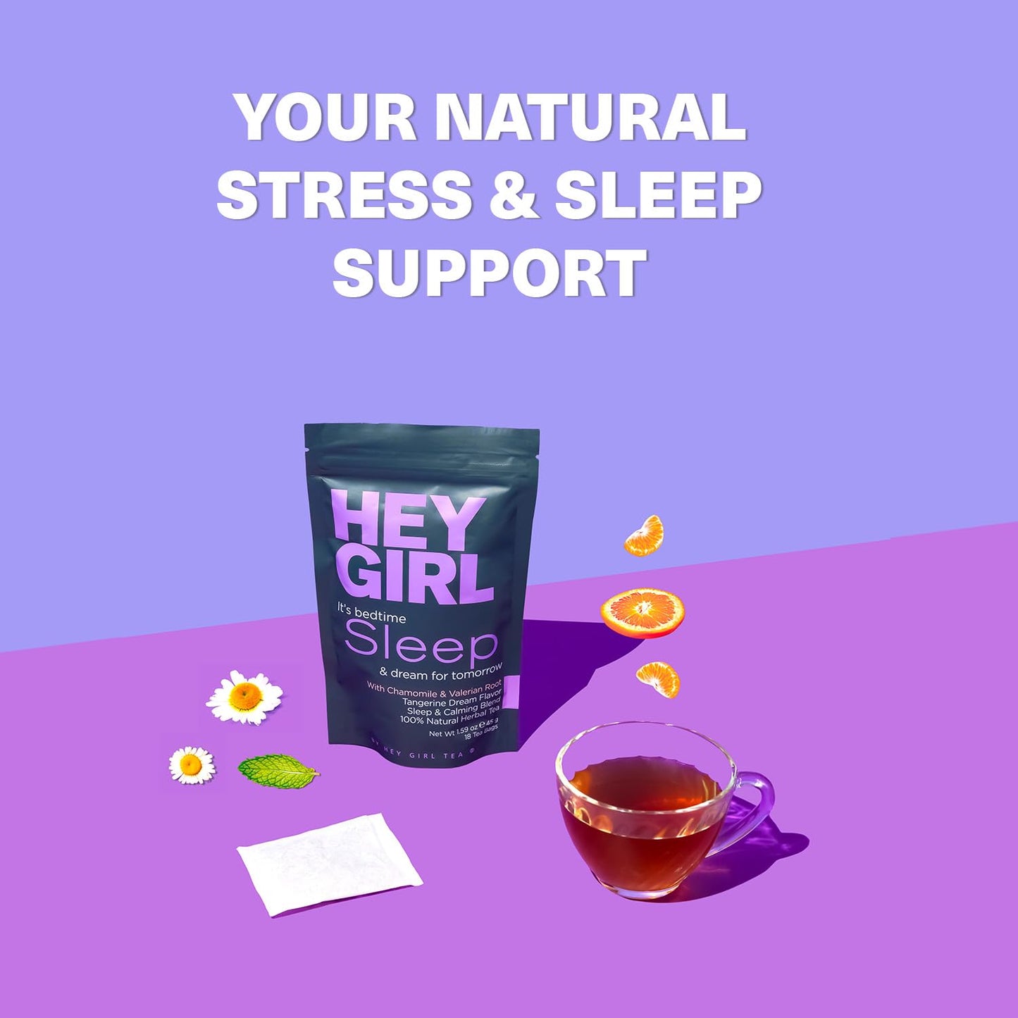 Sleep Tea for Bedtime - Calming Sleepytime Herbal Tea w/Valerian Root, Chamomile, Passion Flower, Lemon Balm - Relaxing Natural Nighty Night Sleeping Tea - Relaxation Self Care Gifts for Women
