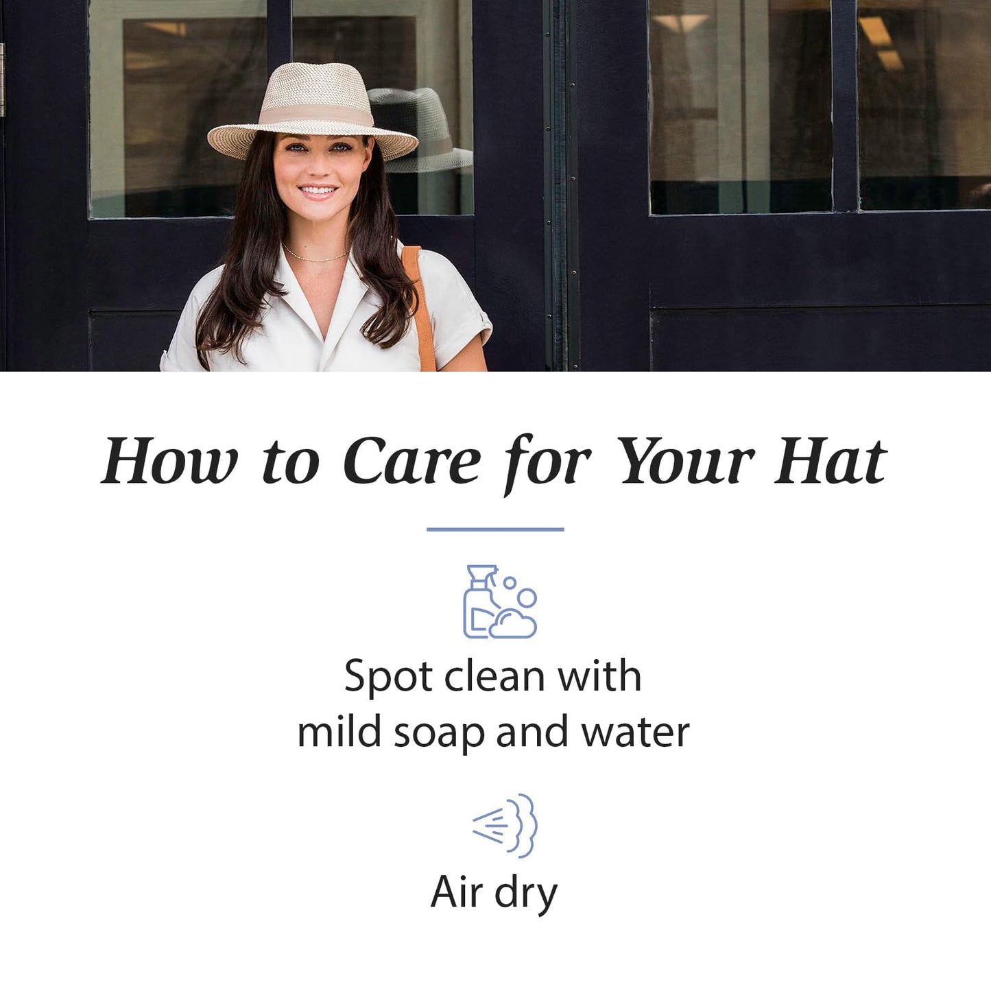 Wallaroo Hat Company Women’s Petite Charlie Fedora – UPF 50+ Sun Protection, Packable Design and Adjustable Sizing for Smaller Crown Sizes – Stylish Sun-Safe Hat for Travel and Everyday (Ivory/Taupe)