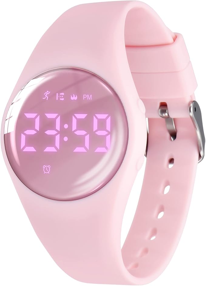 Kids Watches for Girls Boys Digital Sport Watch with Step Counter Pedometer Vibration Alarm Clock, No App Waterproof Fitness Tracker Kids Watch Boys Girls Teens Students Ages 5-16