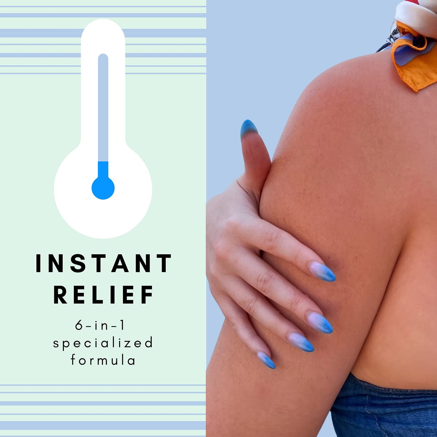 Sun Laboratories by Giesee Aloe Vera Ice Gel - Pure Organic Aloe Vera Gel, After Sun Lotion with Aloe for Sunburn Relief, Natural Aloe Vera Gel for Sunburn Recovery, Soothing Aloe Vera