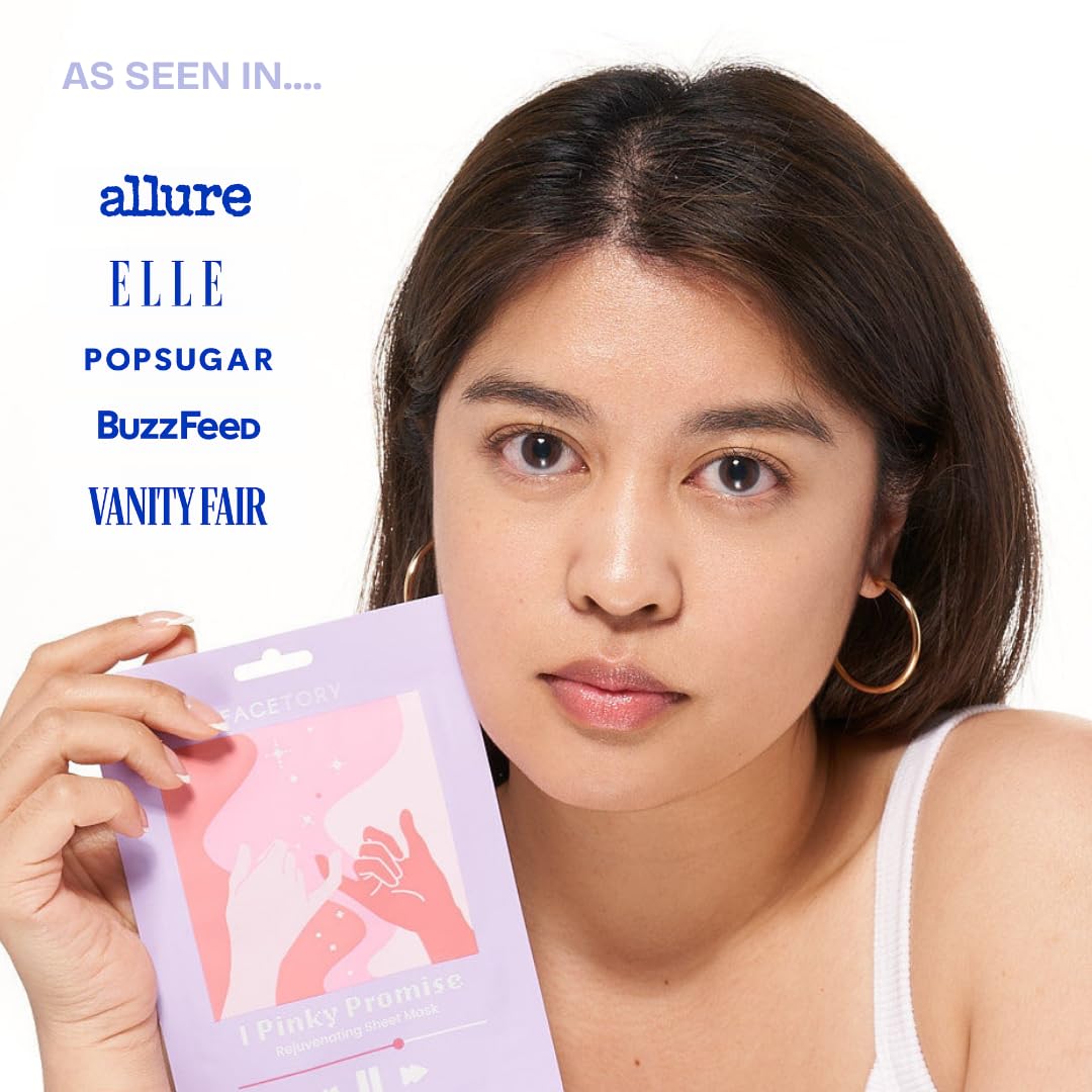 FACETORY K Beauty Face Mask Skin Care – Radiance & Hydration Sheet Mask for Radiant Skin (5 Pack) | Bachelorette Favors & Girls Night Must-Have