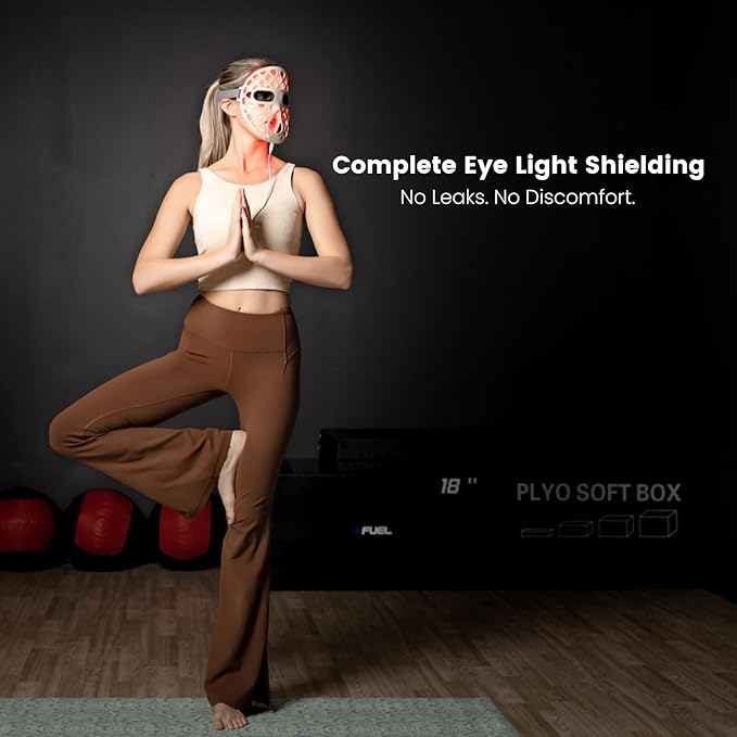 Beauty LED mask – Red Light & Infrared Light Therapy Face Mask for Wrinkles – Blue Light for Acne – Multi-wavelength for Skincare – Rechargeable for Home Use and Travel Model: KFB265