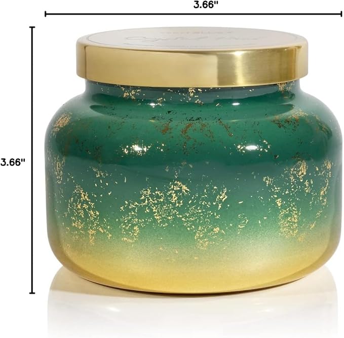 Capri Blue Glimmer Jar Candles - Luxury Holiday Scented Candles for Home - Long Lasting Soy Wax Blend - Scented Holiday & Home Decor - Crystal Pine Signature Jar (19 oz)