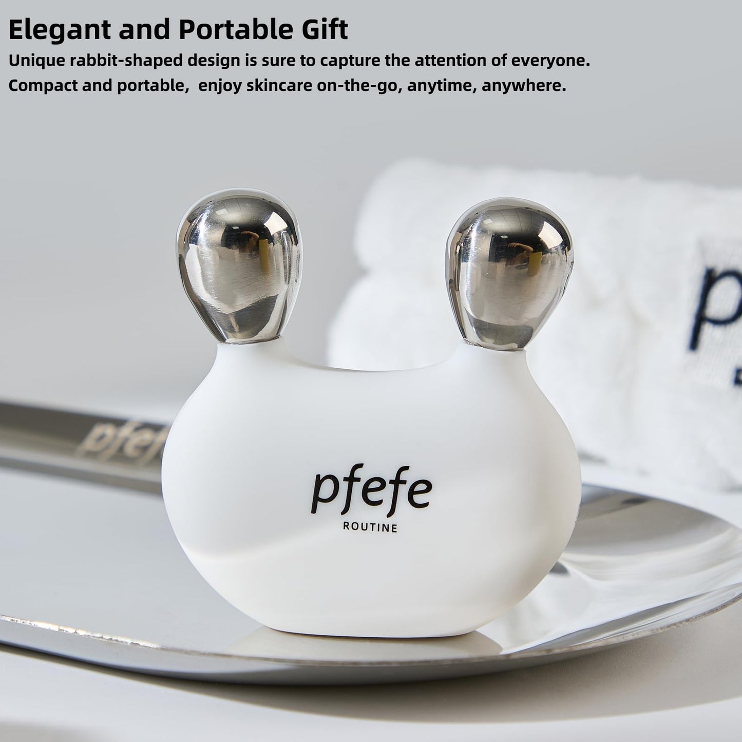 Stainless Steel Bunny Gua Sha & Face Roller, Cryo Rabbit Massager for Esthetician Supplies, Facial Roller for Puffiness, Wrinkles, Dark Circles