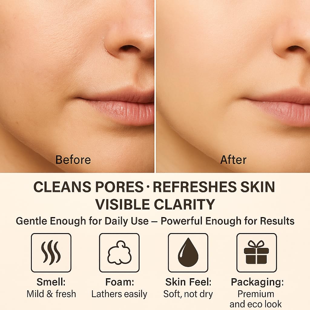 ZOHVIA Natural Charcoal Soap – Activated Charcoal Soap, Natural Black Bar – Herbal Bar - Face & Body Wash for Sensitive, Oily Skin – Facial Cleanser for Acne, Blackheads, & Scars - 4.4oz