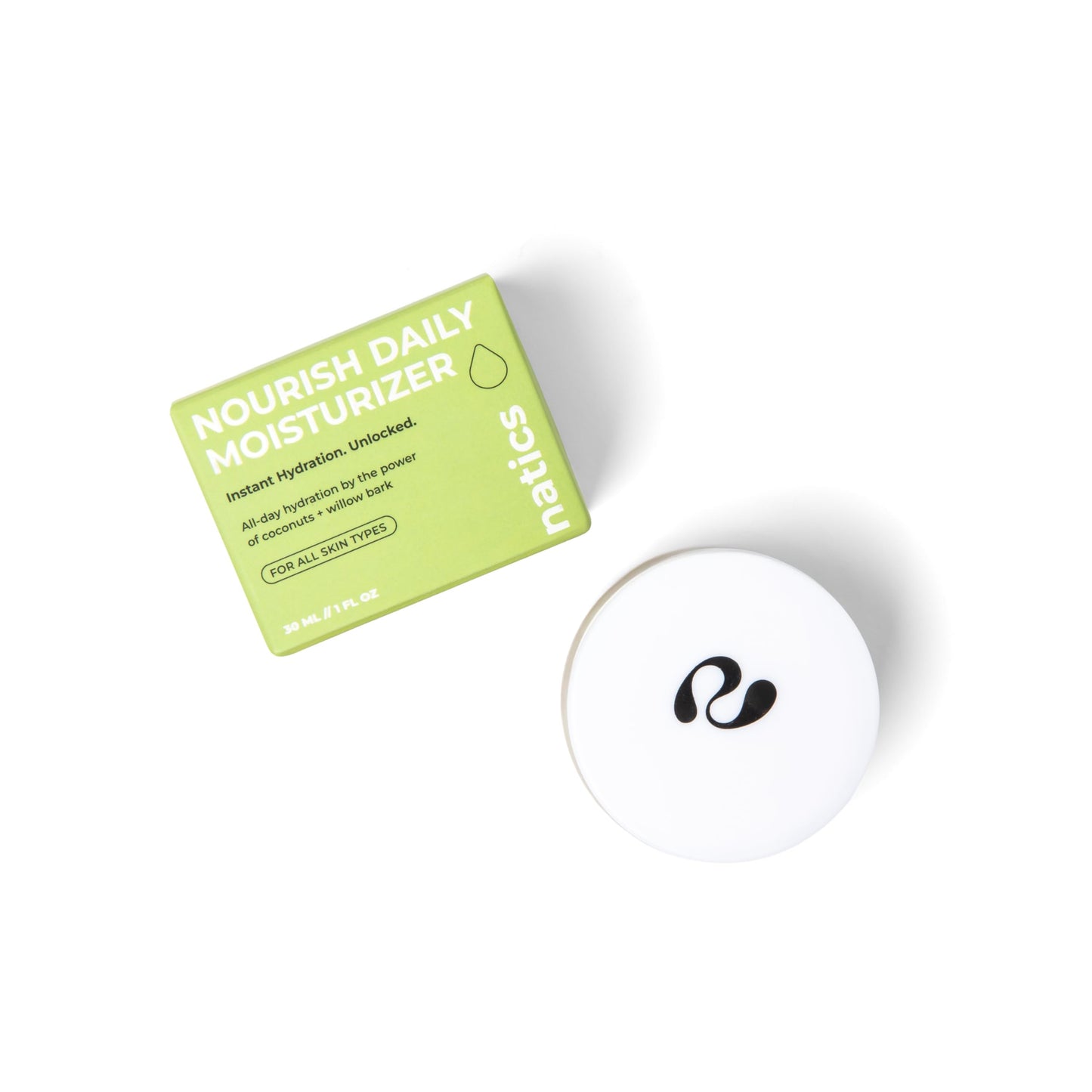 Natics Nourish Daily Face Moisturizer – Instant Hydration & Barrier Repair with Natural BHA & Prebiotics – Vegan, Cruelty-Free, TSA-Friendly Travel Size, for Sensitive, Oily & Acne-Prone Skin (1 oz)