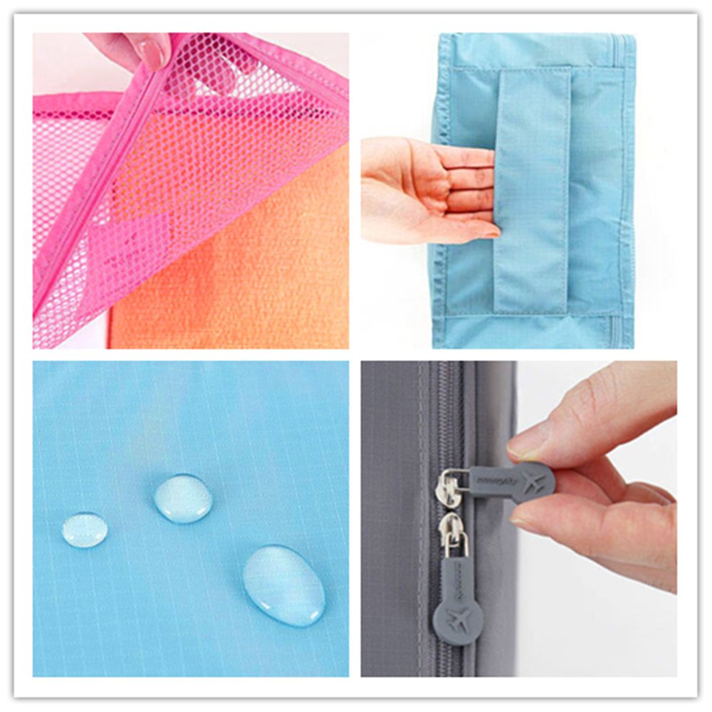 Packing Cubes,Mossio 7 Sets Waterproof Lightweight Laundry Organizer Dark Blue