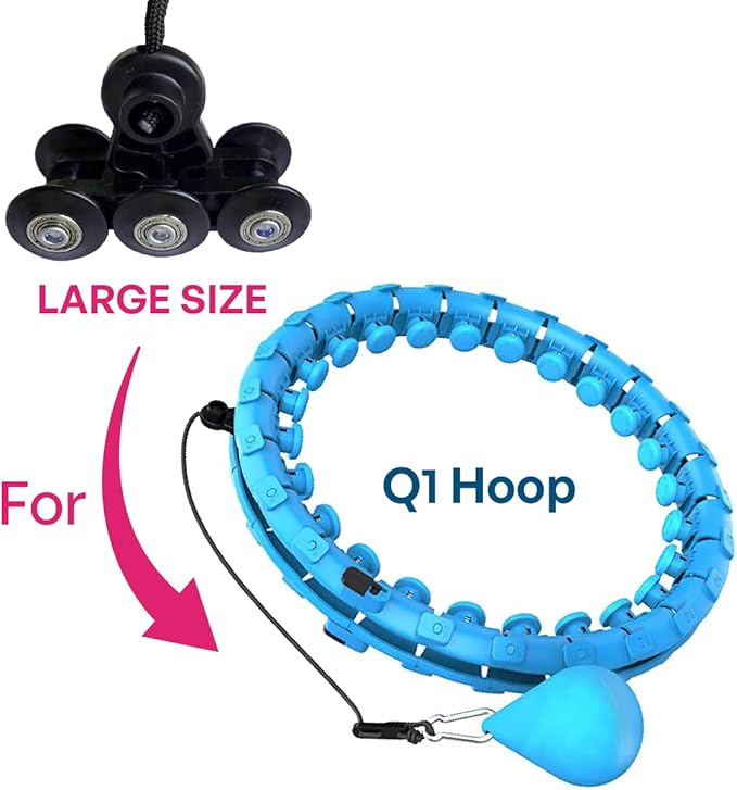 30/12 Knots, Upgraded Magnetic Lock Weighted Hula Hoop for Adults Weight Loss, Infinity Hoop Plus Size, Children Adults Home Outdoors, Fitness Exercise, Abdominal Toner