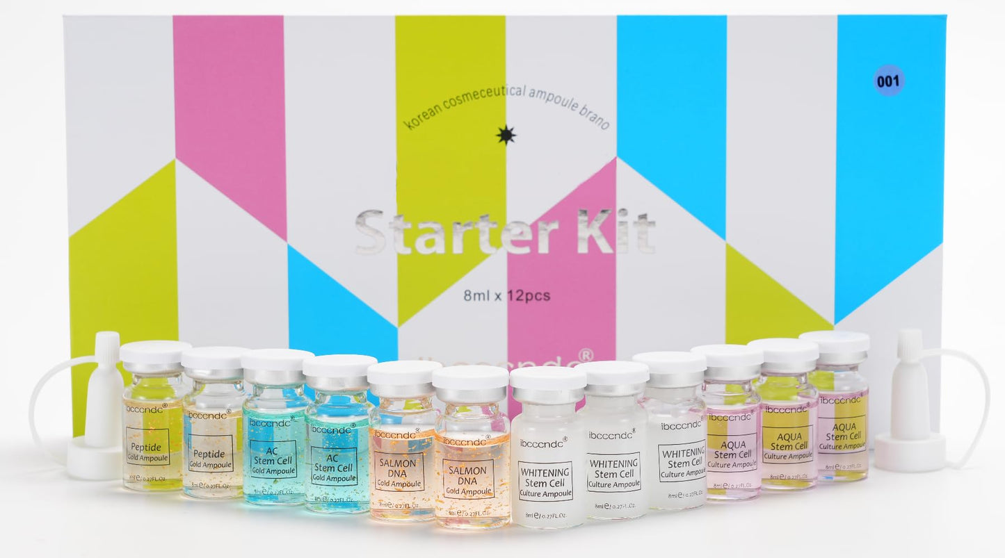 Hyaluronic Acid Serum Ampoule Set for Microneedling Skin Spa Treatment