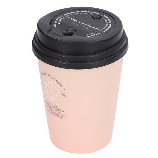 Mini Humidifier, USB 300ml Coffee Cup Low Noise Auto Off Desk Humidifier, Car Humidifier Diffuser, Small Humidifier, Portable Humidifier for Travel, Cute Humidifiers for Bedroom Home Office(Pink)
