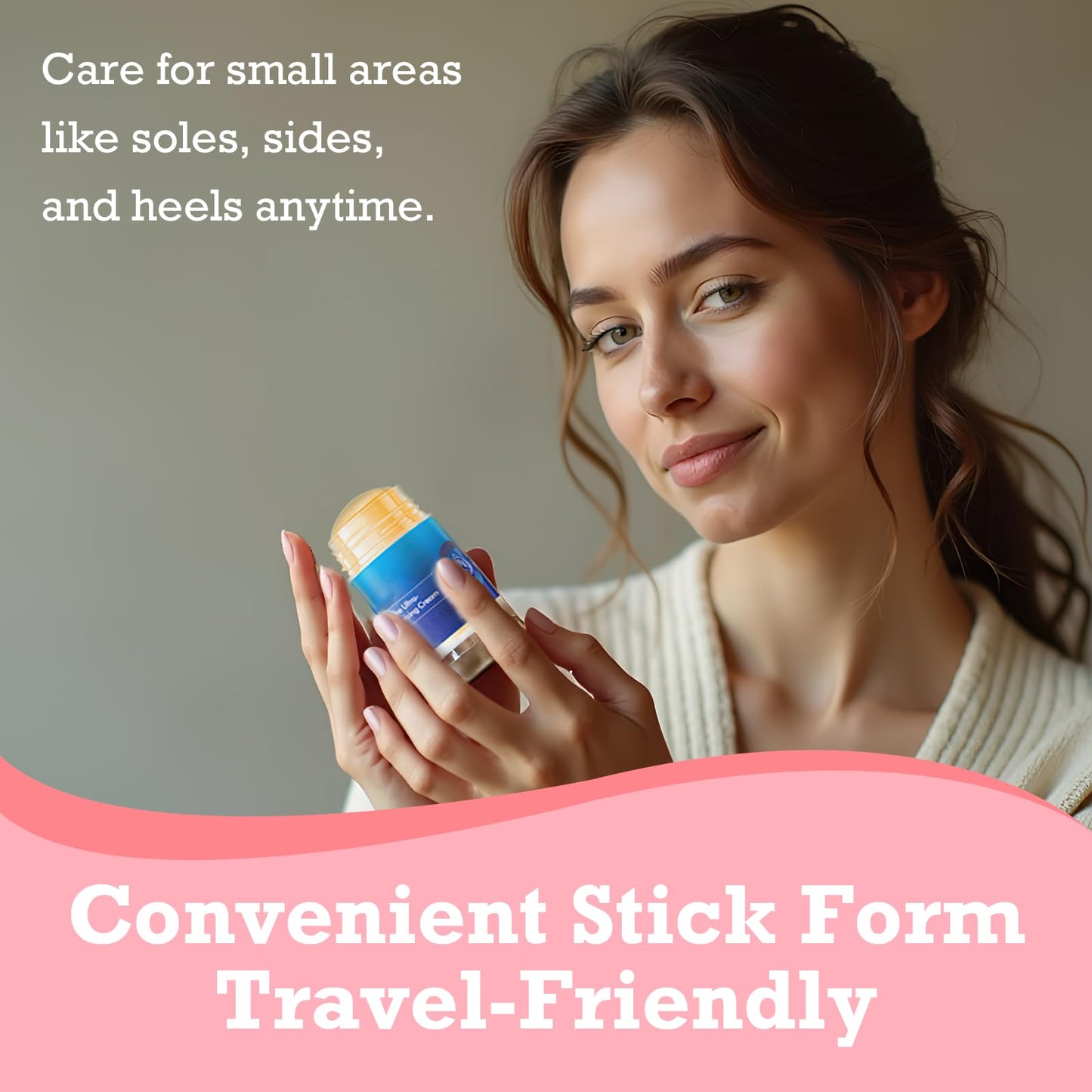 AIFUFAND Crack Feet Prevention Stick Duo (2PC) | Hydrating & Moisturising Heel Balm Stick | Softening and Nourishing Cream for Dry Heels, Hands & Elbows | Plant-Based Gentle Skin Care (Pink & Blue)