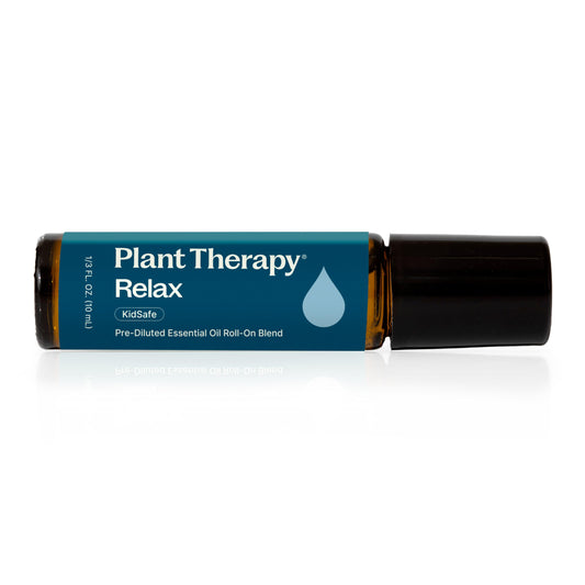 Plant Therapy Relax Essential Oil Blend Pre-Diluted Roll On 10 mL (1/3 oz) 100% Pure, Natural Aromatherapy, Therapeutic Grade