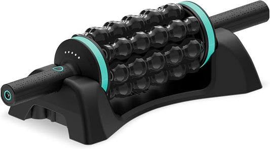 Chirp RPM Rolling Percussive Massager – Deep Tissue Muscle Massager and Back Roller with Hands-Free Base, Rechargeable Leg Massager Roller, 5-Speed Massage Roller Stick for Legs, Foot & Calf Massager