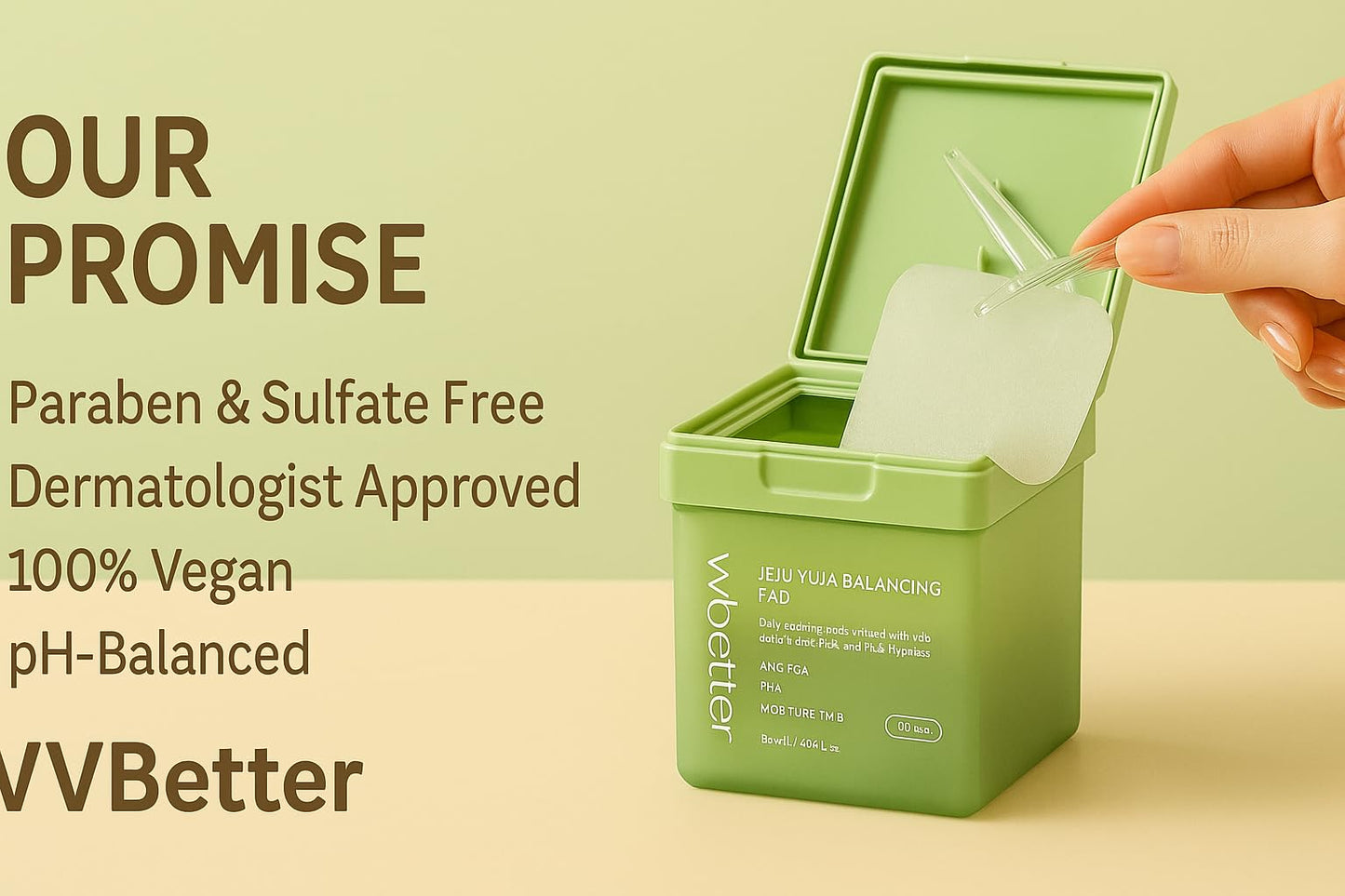 VVBETTER Jeju Yuja Balancing Toner Pads – with Zinc PCA, Exfoliating with PHA, Soothing, for Acne Prone & Skin – Vegan Micro-Hole Pads (120pads)