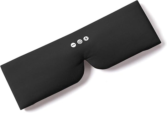 ALASKA BEAR Sleep Headphone Mask Bluetooth 5.2 HD Stereo Noise Reduction 3D Eye Mask for Sleeping Eye Contour Built-in Mask w/Thin Speakers Wireless Audio Sports Headgear(Black)