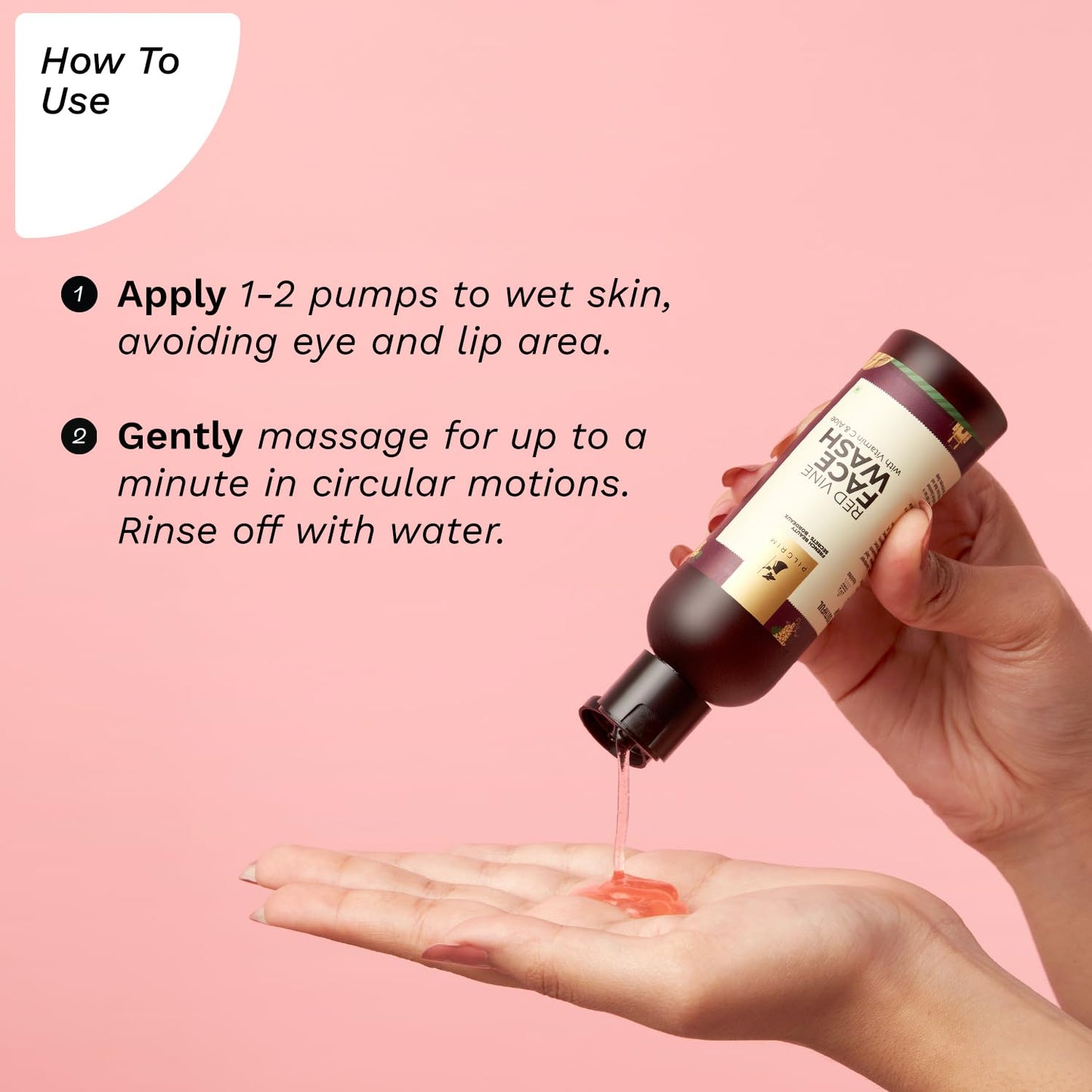 Pilgrim Red Vine Face Wash | Hydrating Cleanser with Retinol, Mulberry & Vitamin C | Removes Dirt, Impurities, Refreshes & Revitalizes Skin | For Soft, Radiant Glow | 3.38 Fl Oz (100ml)