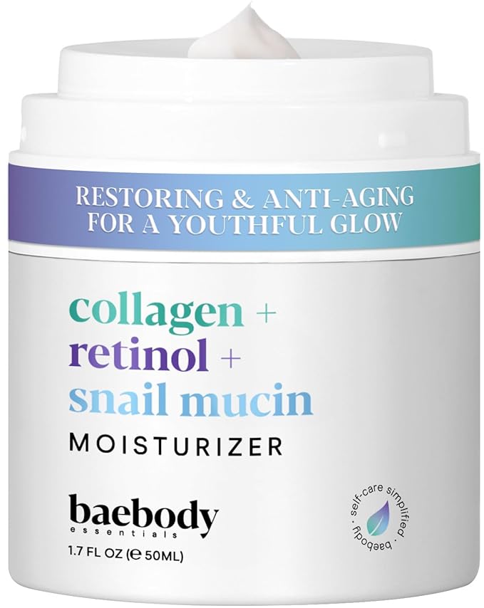Baebody Collagen Retinol Snail Mucin Face Moisturizer with Neck Cream Beauty Bundle