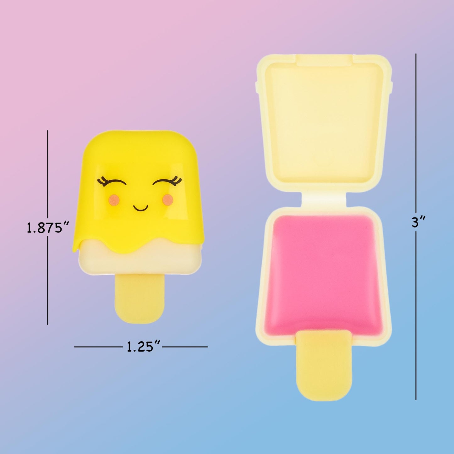 12pc Pucker Pop Novelty Lip Gloss Set - Girls Cosmetics Mini Popsicle Lip Gloss Collection, Lip Gloss for Kids, Safe, Non Toxic Kids Makeup Set