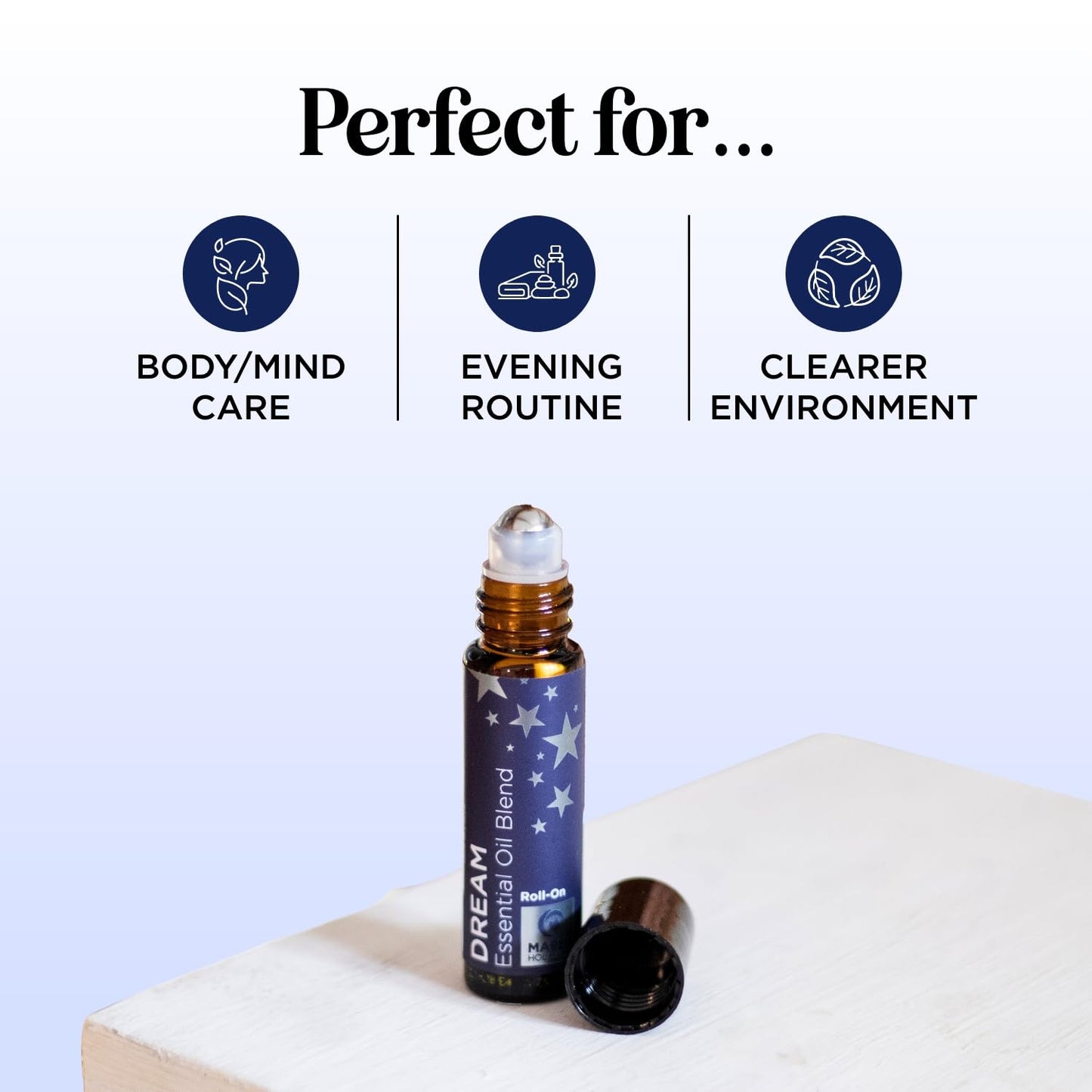 Sleep Essential Oil Roll On - Aromatherapy Essential Oil Roller for Restful Sleep and Relaxation with Pure Lavender & Roman Chamomile - Calming Pre-Diluted Blend for Nighttime Aromatherapy (3-Pack)