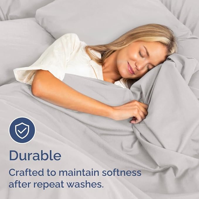 Bulk Case Pack of 10 Sheet Sets - (10) Complete Split King Size Sheet Sets with Deep Pockets - Wholesale Bulk Bedding for Hotels, Spas & Airbnbs - Breathable & Wrinkle Free - (Split King, French Grey)