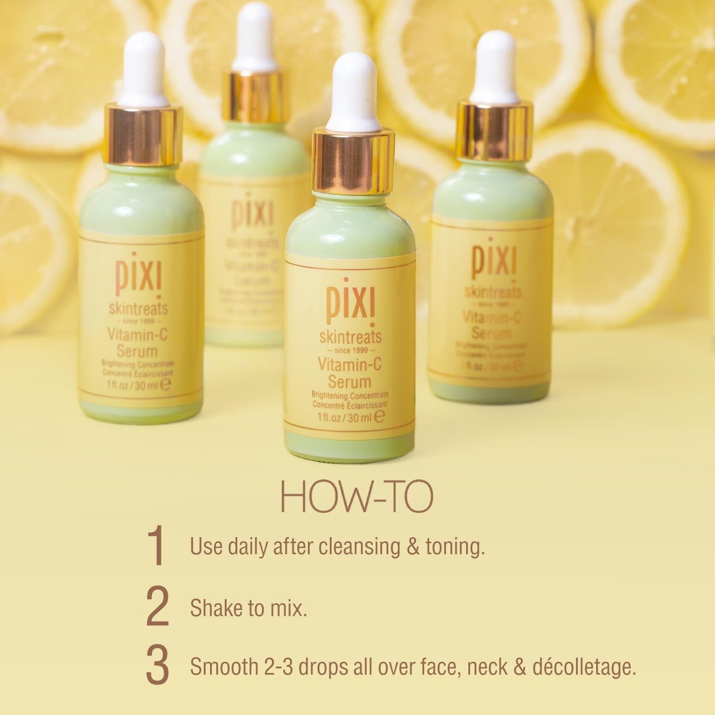 Pixi Vitamin-C Serum | Brightening Daily Vitamin-C Serum For Radiant Skin | Maintain A Youthful Complexion | 1.01 Fl Oz