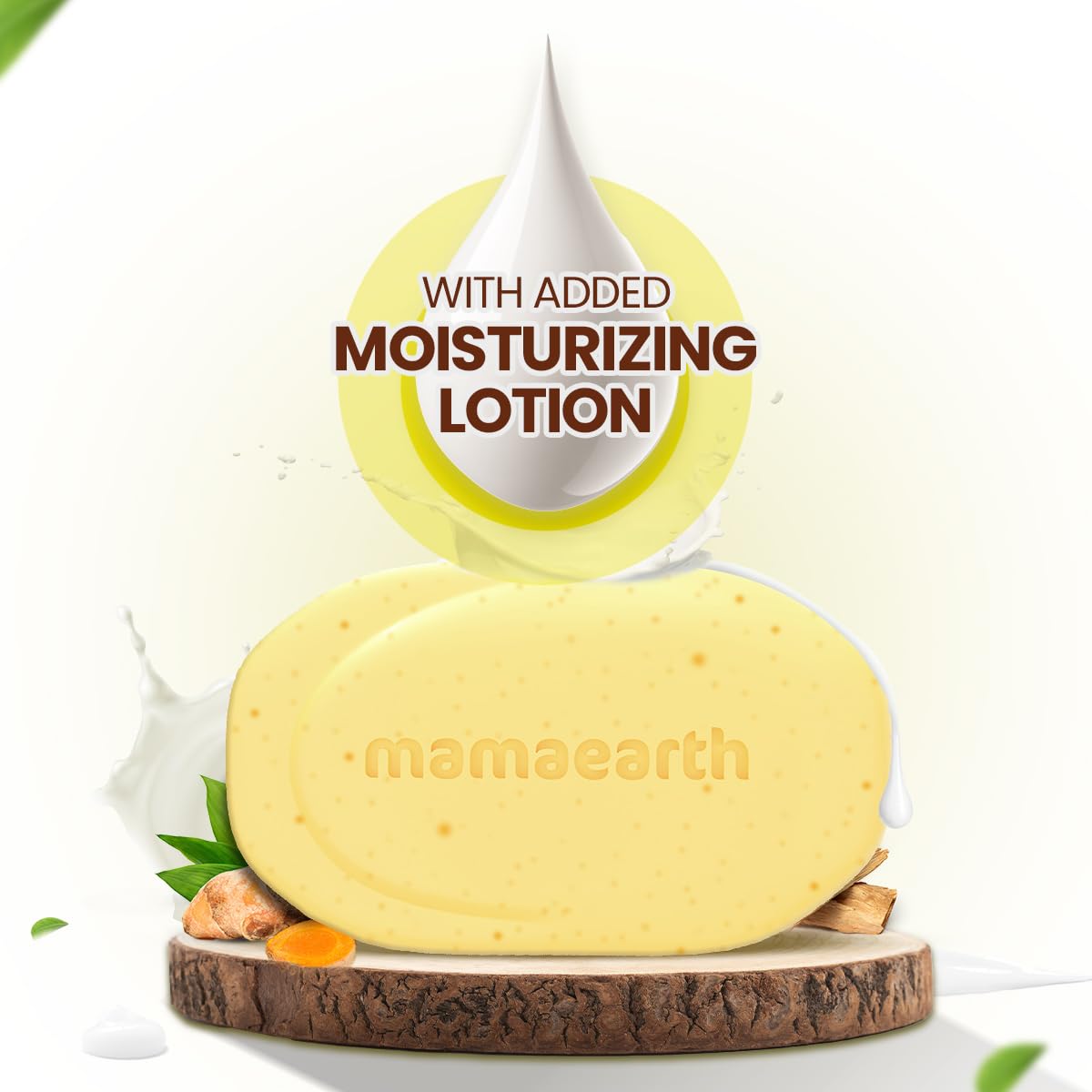 MAMAEARTH Ubtan & Sandalwood Moisturizing Lotion Soap Bar | Removes Tanning & Gently Exfoliates | Traditional De Tan Bath Bar | for Face & Body | 4 Bars (4.41 Oz/125g Each)