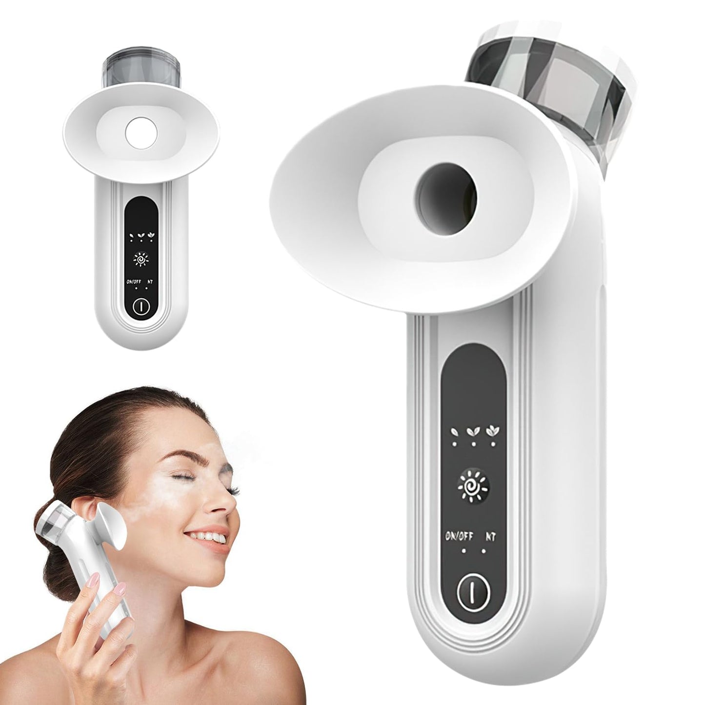 Eye Steamer for Dry Eyes, Heated Eye Steam Sprayer, Portable Nano 2 in 1 Eyes Mist Steamer, Rechargeable Heated Eye Masks for Moisturizing & Cleaning for Face for Home & Travel Use