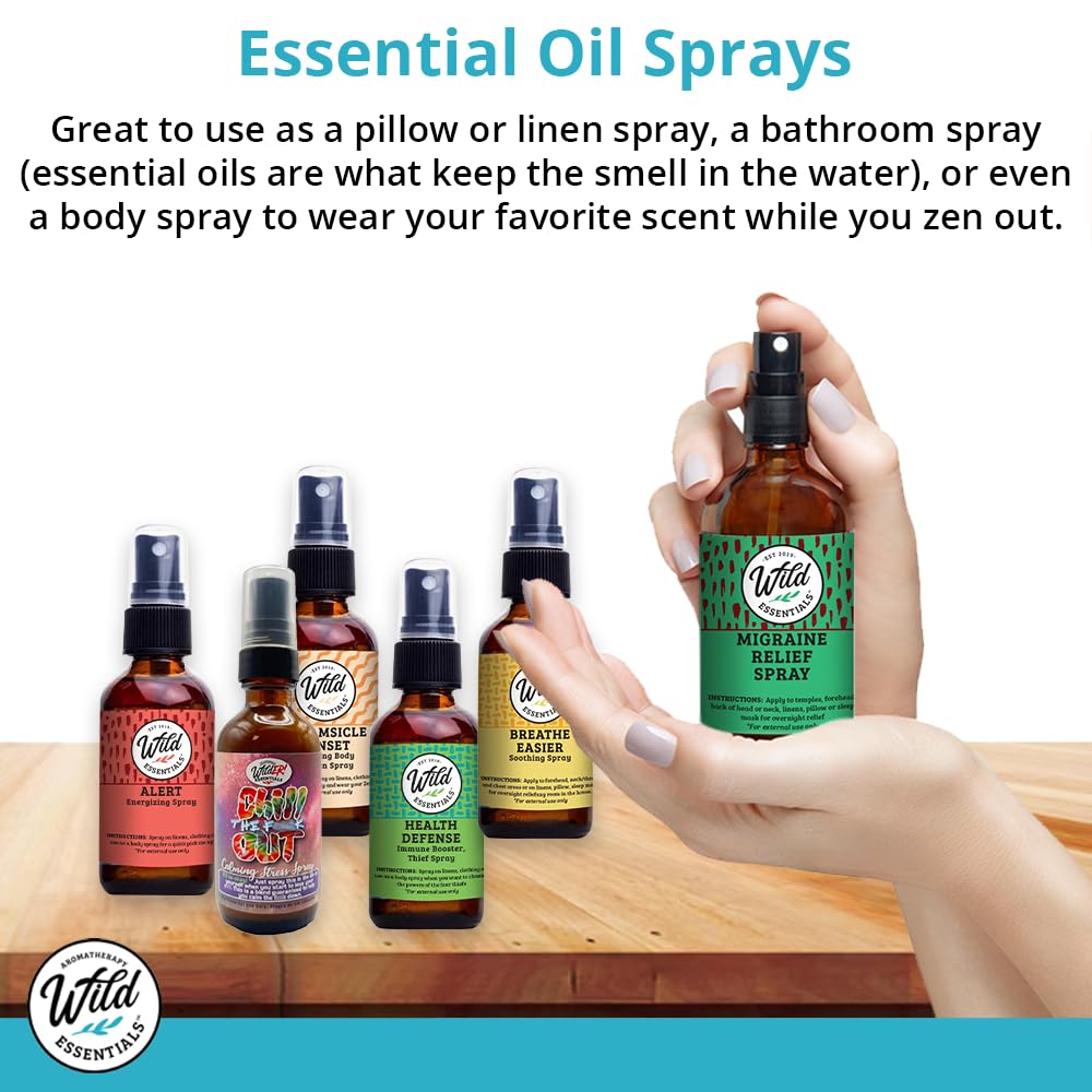 Wild Essentials Smudge All Natural Spray, 2 Ounce, 60ml, Cleansing, Purifying, Calming Blend Made with 100% White Sage and Palo Santo Essential Oils and Organic Witch Hazel, Aromatherapy, Made in USA