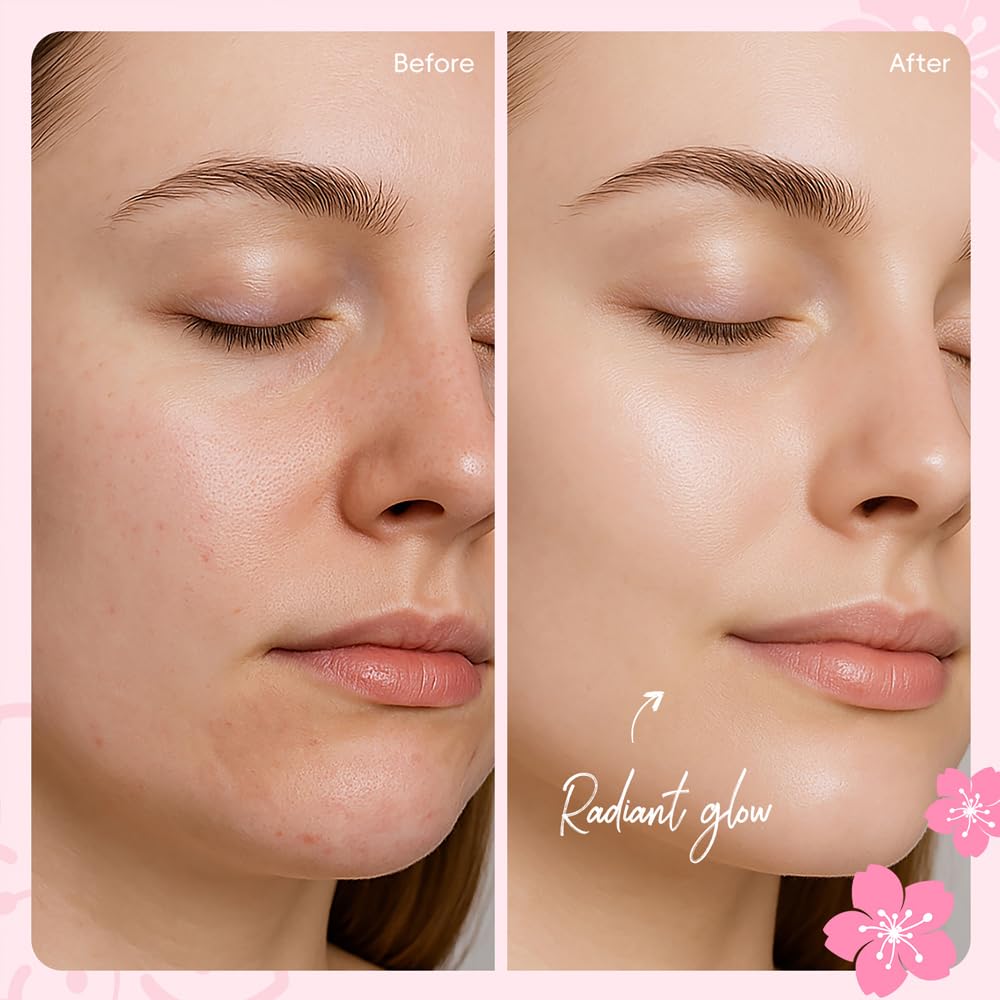 Sakura Travel Skincare Sets, 60pcs Mini Travel Skin Care kit Including Cleanser, Toner, Lotion, Serum, Cream, Sleepping Mask