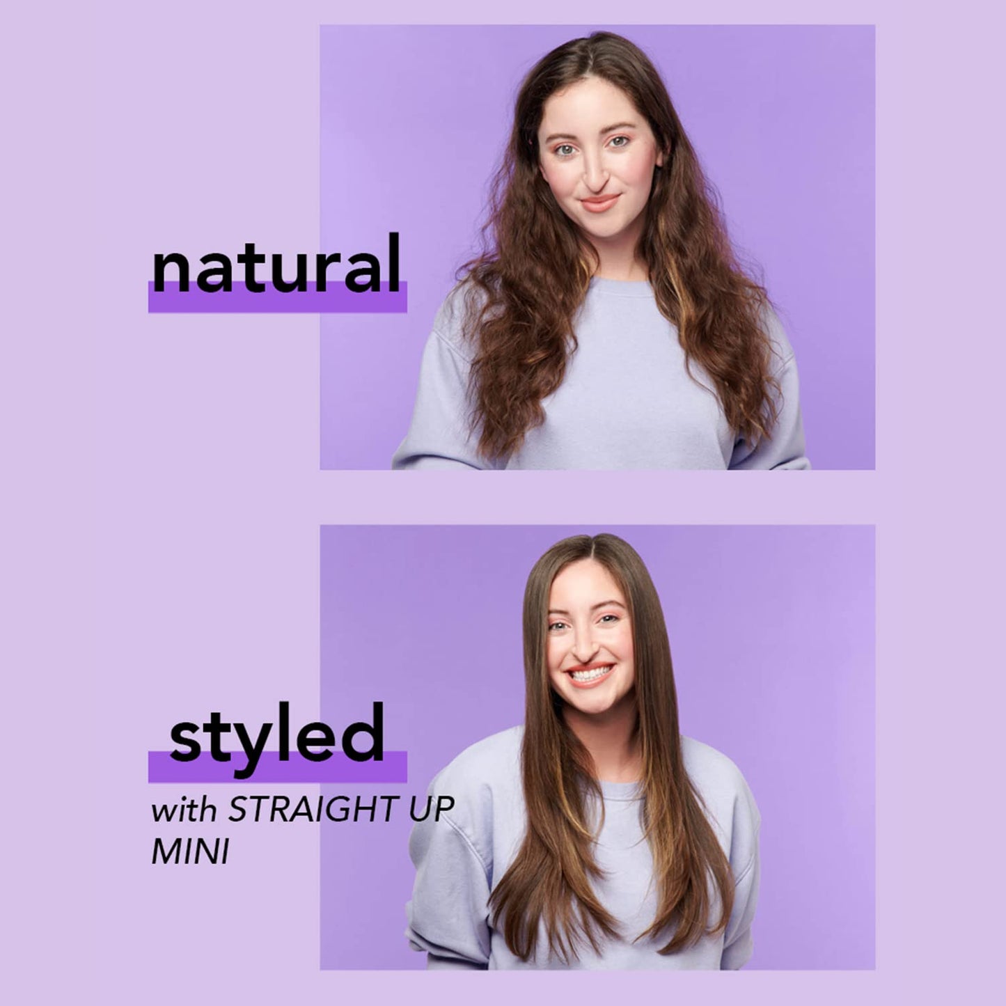 InStyler Straight UP Mini Ceramic Heated Styling Brush | Travel Size | Fast Heating up to 400? | 45 Individual Ceramic Heating P