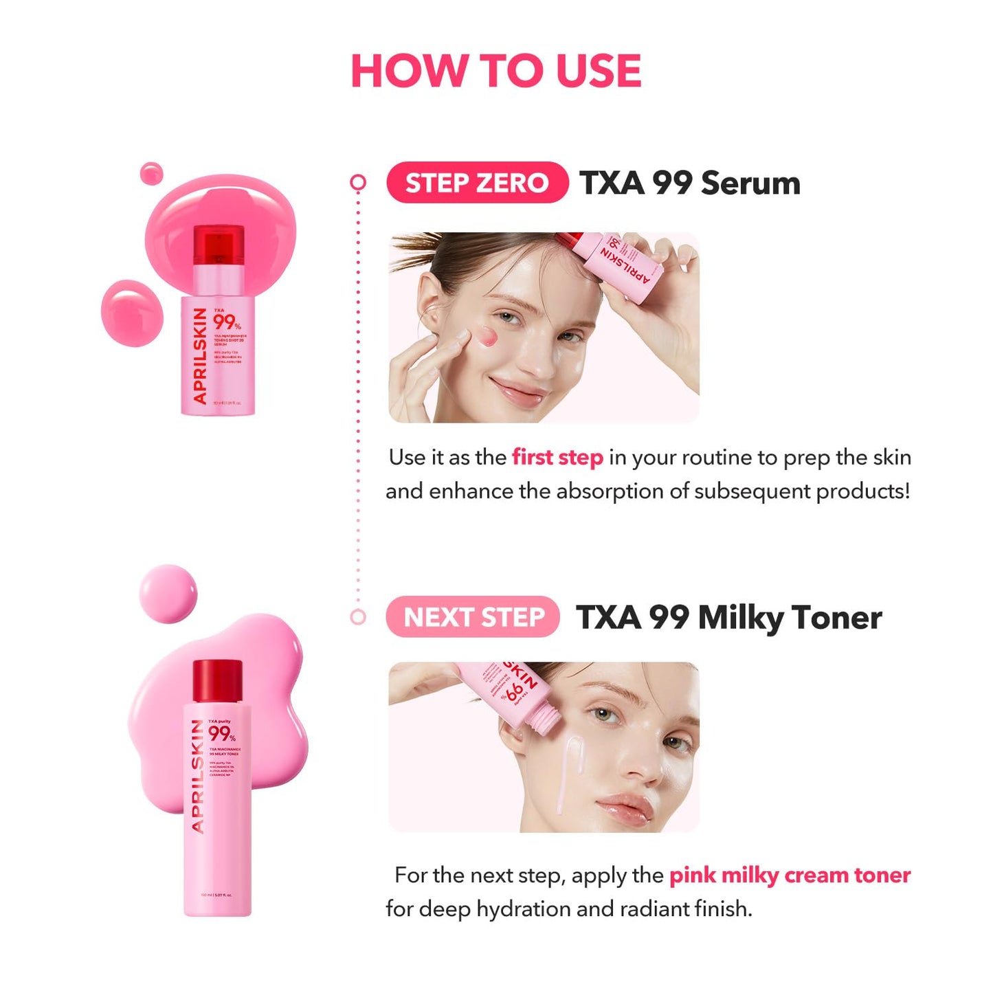 APRILSKIN TXA Niacinamide Toning Shot 99 Spicule Facial Serum｜Skin Booster Serum for Brightening and Pore Care｜99% High-Purity Tranexamic Acid 3% + Niacinamide 5%｜Korean Skin Care｜1.01 fl. oz.