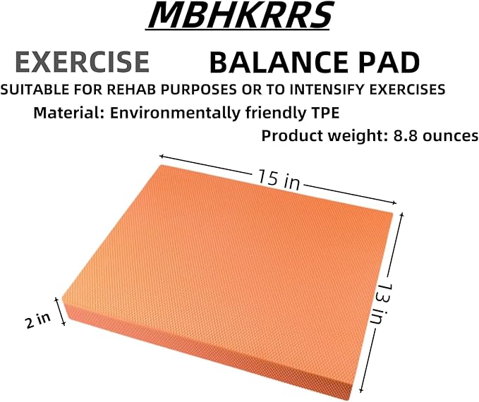 Balance Pad – Stability Trainer for Balance, Stretching, Physical Therapy, Exercise, Mobility, Rehabilitation and Core Training Non-Slip Closed Cell Foam Premium Balance Pad Knee Pad