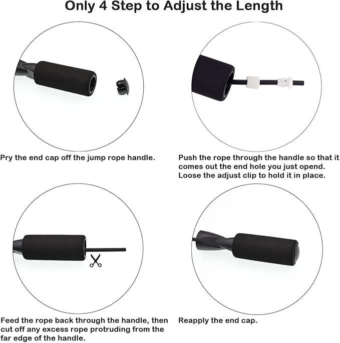 Jump Rope for Fitness Adjustable Rope for Men, Women, and Kids Ideal for Cardio and Training Workouts