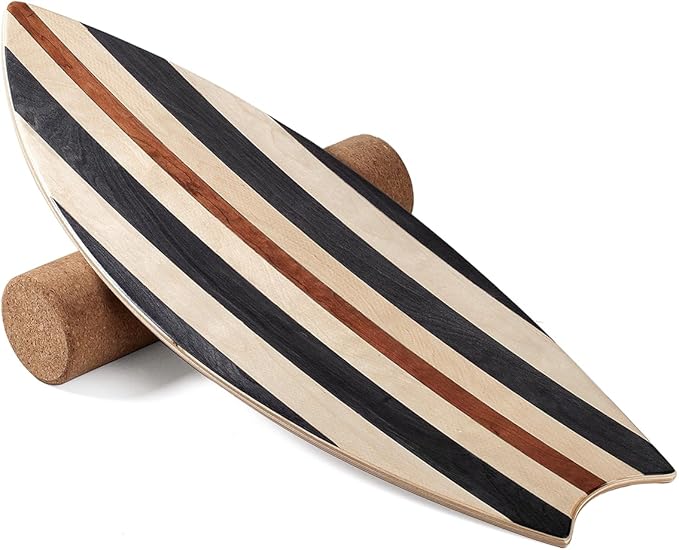 Balance Board Indoor Surfboard Surf Style Home Fitness with Wheel for Exercise, Athletic Training and Board Sports - Fun Workout Equipment For Balance, Stability and Improving Core Strength