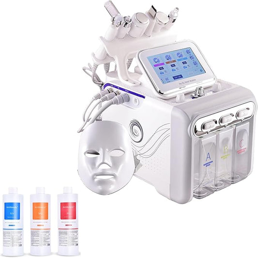 7 in 1 Facial Care Machine with AS1 SA2 AO3 Serums, Facial Cleansing Moisturizing Skin Care, for SPA Home Salon