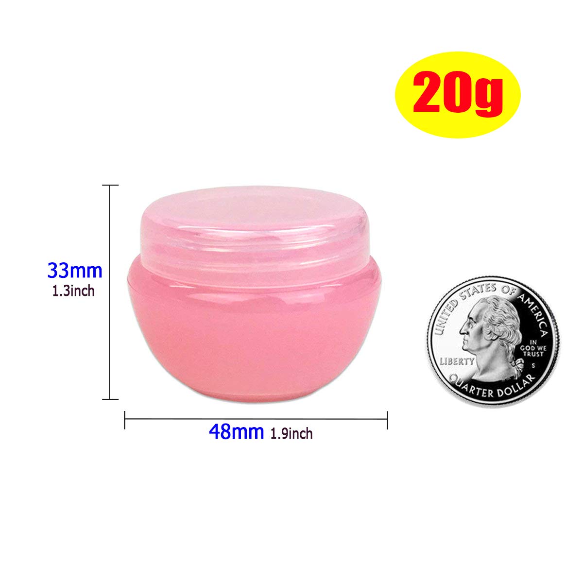 Wopanxye 12pack 20g Refillable Cosmetic Container, 20ml Frosted Small Sample Jars with Inner Liner for Oils Salves Creams Lotions Powder Makeup Eye-shadow Nails Beads Toner, FREE Spatulas & Labels