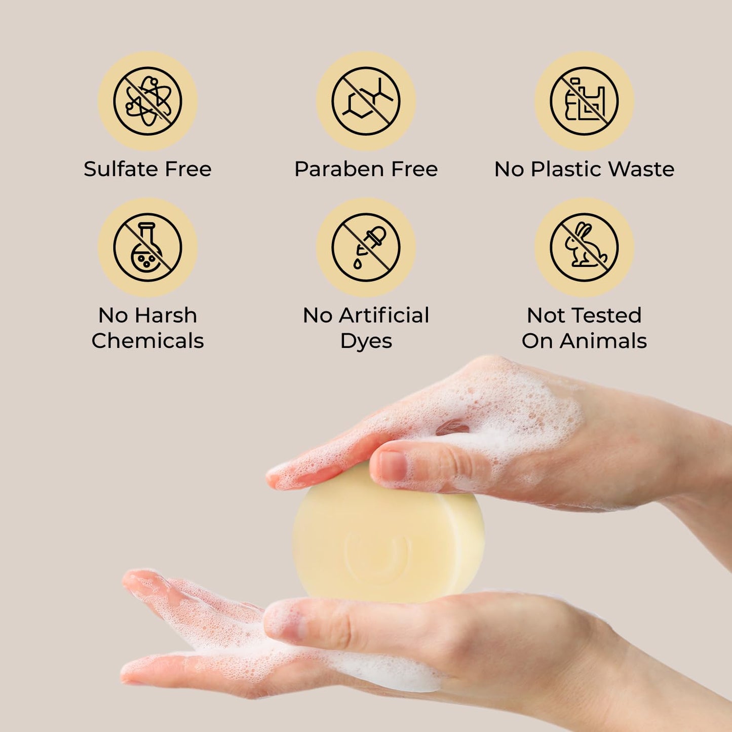 Natural Conditioner Bar for Sensitive Skin & Normal Hair, Unscented Conditioner Bar for Women and Men to Increase Flexibility & Strength, Fragrance Free, Acondicionador en Barra, Naked, 2oz