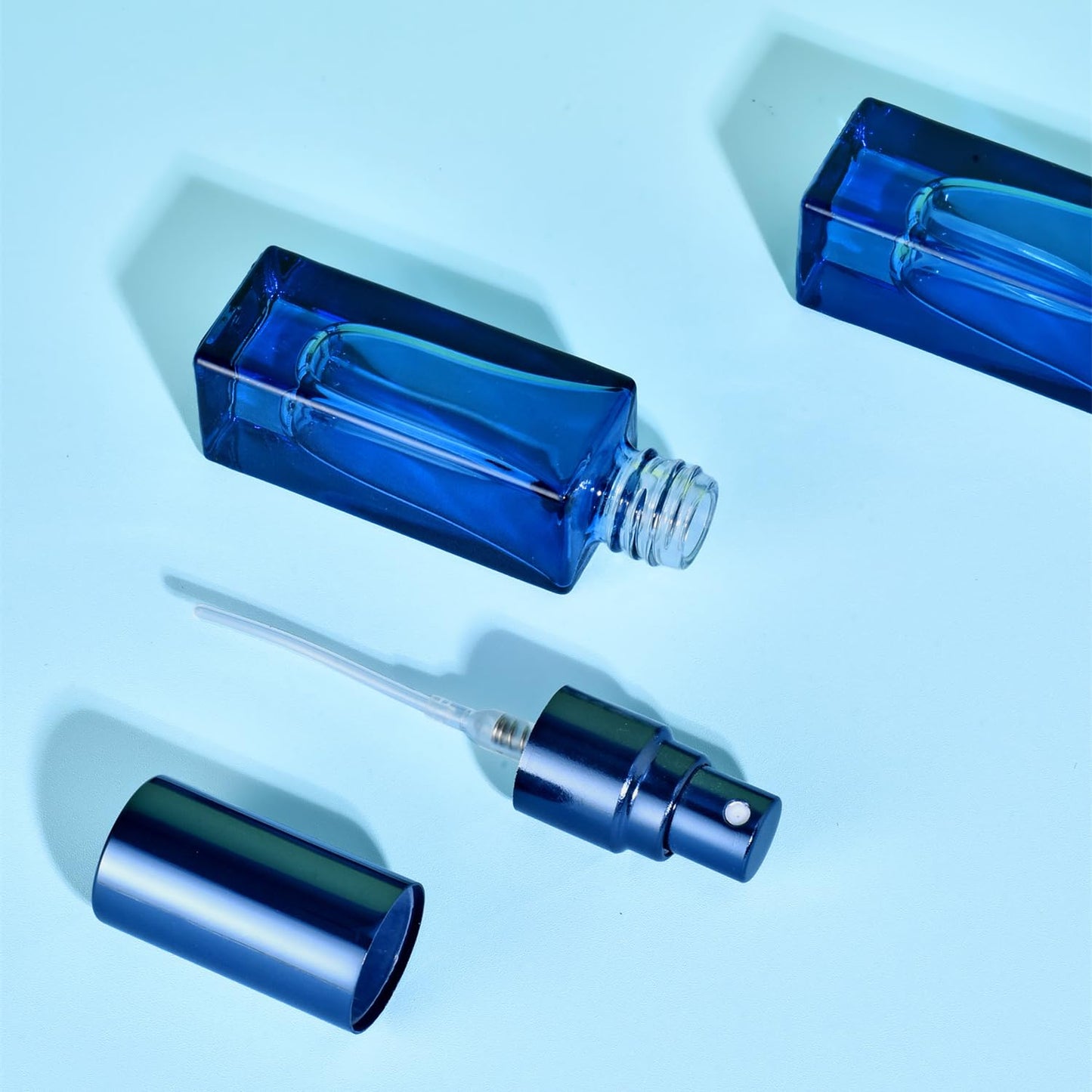 Yikimyfo Travel Perfume Atomizer - 5 Pcs 5ML/0.17oz Mini Spray Bottles, Fine Mist Cologne Glass Bottles, Empty Refillable Size for Travel