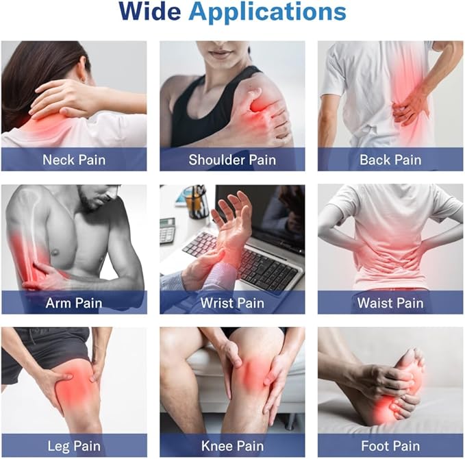 Alcedo TENS Unit + EMS Combination Machine Muscle Stimulator for Pain Relief, Electric Rechargeable Pulse Massager with 41 Modes for Back/Neck Pain Therapy