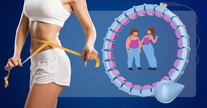 65inch 32 Knots Plus Size Quiet Weighted Hula Infinity Fitness Detachable Hoops Smart Silent Infinity Hula for Women 2 in 1 Waist and Abdominal Workout Hoop