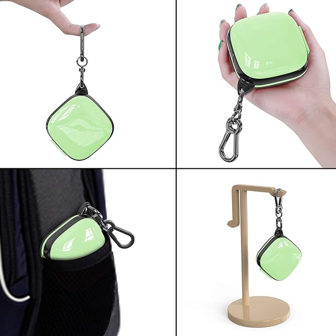 Compatible Powerbeats Pro Case Cover, Full Protective Shockproof Anti-Slip Silicone Case for Beats Powerbeats Pro (Black Edge+Matcha Green)