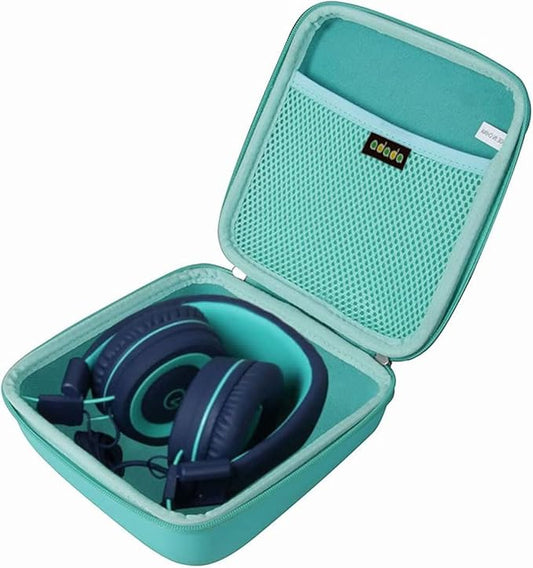 Adada Hard Travel Case for noot Products K11/ Elecder i37 Kids Headphones (Only Case) (Teal)