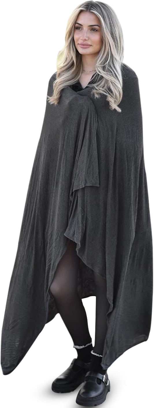 K E L O R Luxury Cooling Travel Blanket - Stretchy, Lightweight Soft & Breathable Shawl Wraps for Women