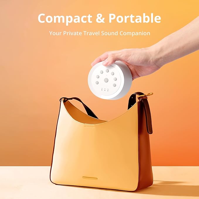 AIRSEE White Noise Sound Machine for Baby Adults, 31 Soothing Sounds 2000mAh Battery 4-Level Night Light Sound Machine, Timer & Memory Function 32 Volume Levels Sleep Machines for Home Office Travel