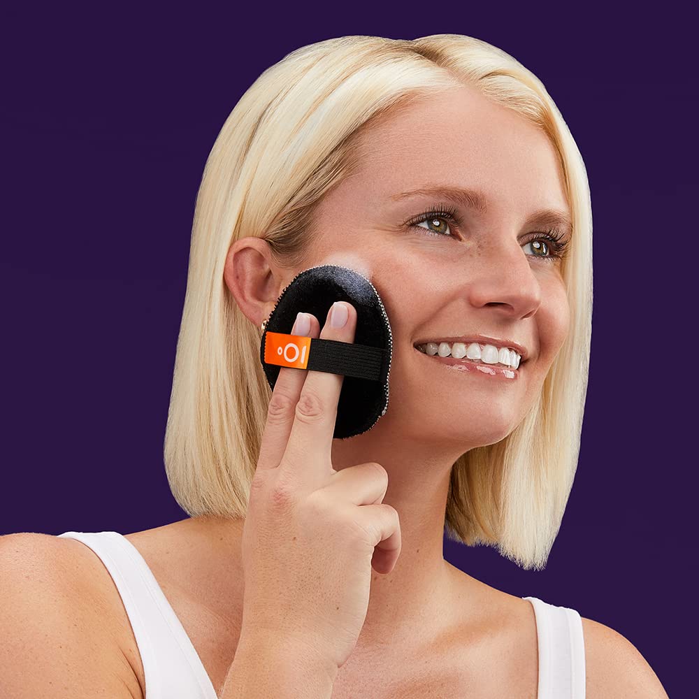 CleanLogic Bath & Body Charcoal Infused Exfoliating Dual-Texture Facial Pads, Face Sponges for Cleansing & Softening Sensitive Skin, MakeUp Remover Pads, 9 Count Value Pack