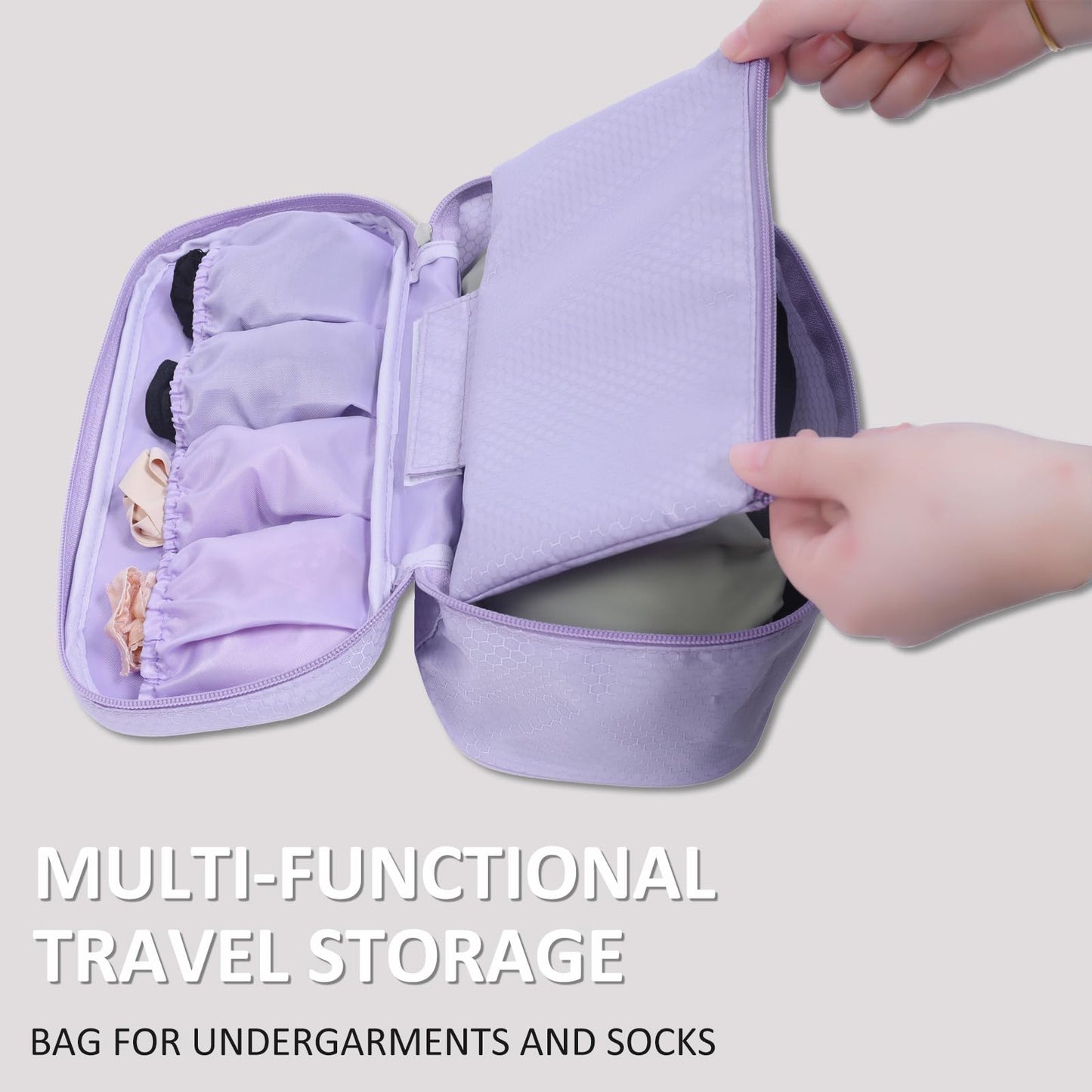 COVAX Packing Cubes for Suitcases, 5 Set Travel Luggage Organizer Bags and Storage Packing Cubes for Women Men, Purple