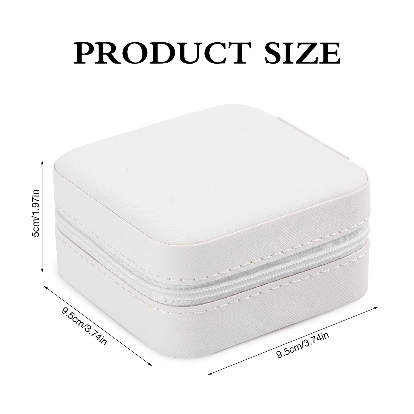 XZUZ Small Travel Jewelry Box With Mirror, Portable Jewelry organizer Display Storage Box for Earrings Rings Necklaces, Jewelry ase for female Girls (White 2pcs).
