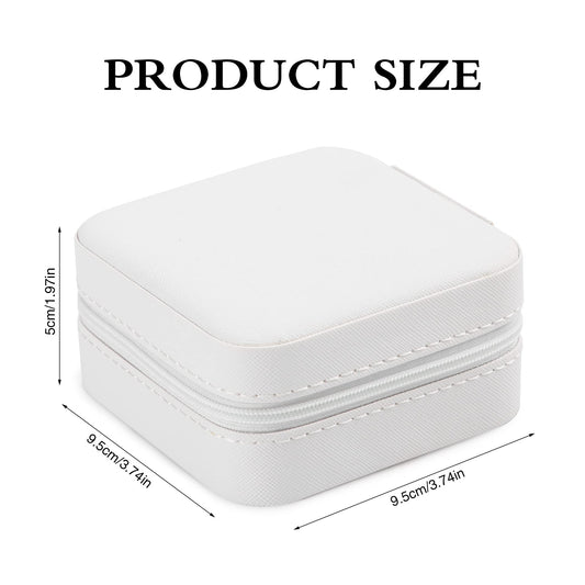 XZUZ Small Travel Jewelry Box With Mirror, Portable Jewelry organizer Display Storage Box for Earrings Rings Necklaces, Jewelry ase for female Girls (White 2pcs).