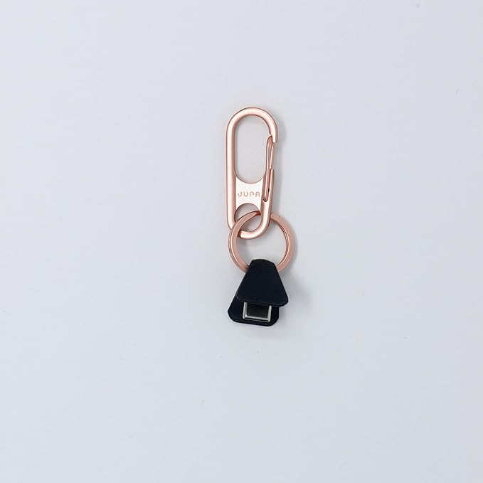 JURA Anchor for All Apple AirPods - Rose Gold Carabiner - Black Carbon Fiber Anchor - Lightning & USB-C Port