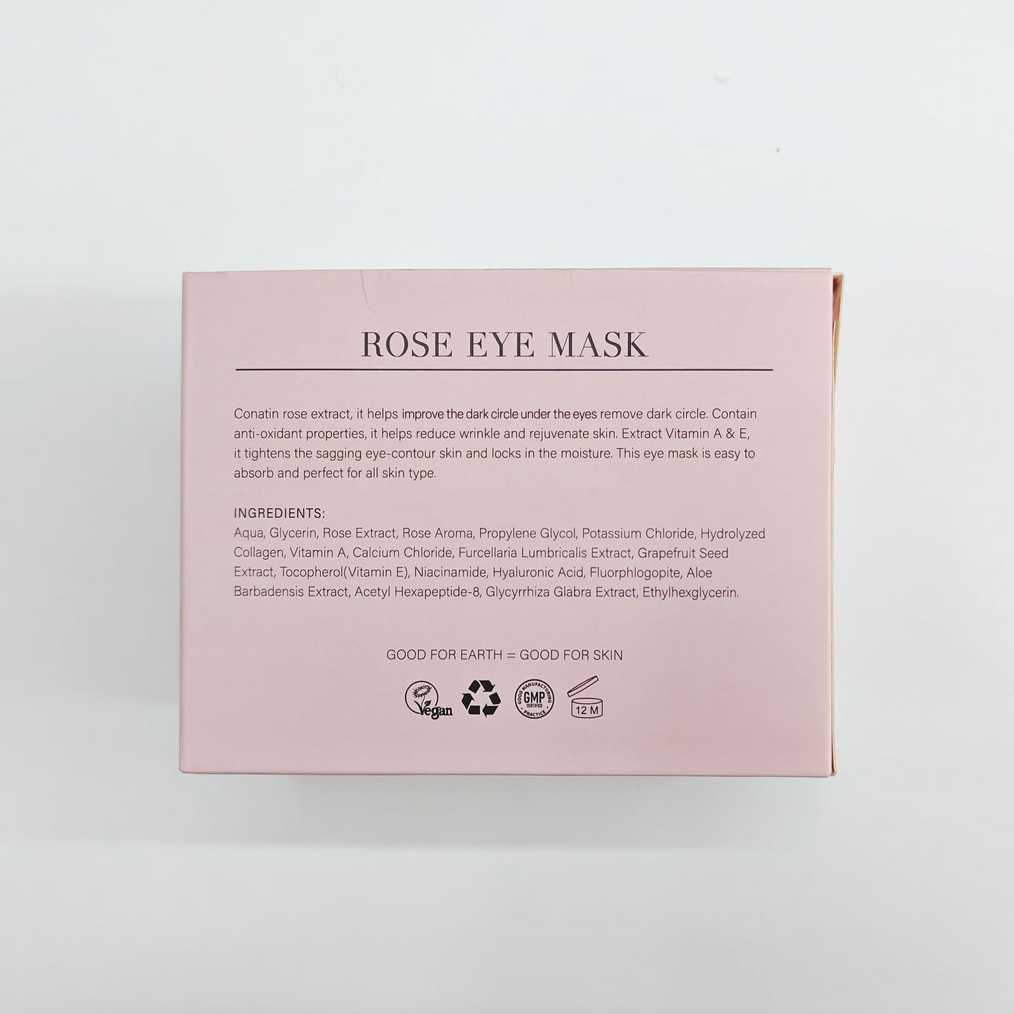 PEAUAMIE Under Eye Patchs Rose Eye Mask for Dark Circles and Puffiness Wrinkle Eye Bags 30 Pairs